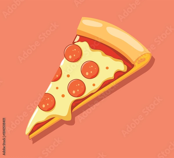 Obraz vector illustration of slice pizza