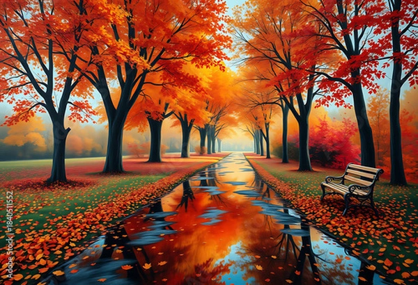 Obraz autumn in the city