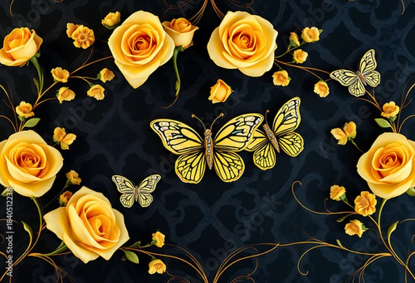 Obraz seamless background with roses