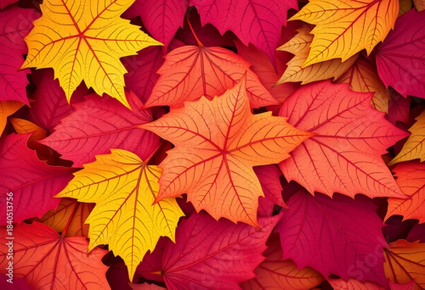 Obraz red maple leaves