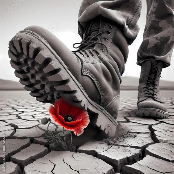 Obraz boots destroying nature