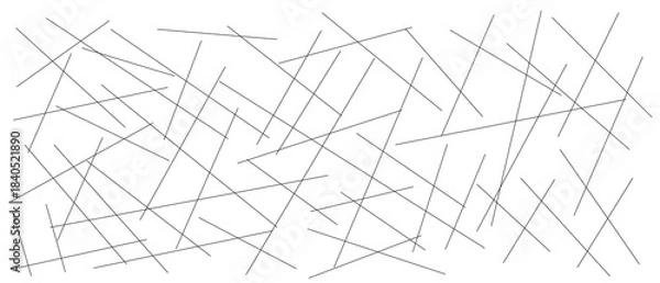Fototapeta Abstract Black Line Chaos Pattern Art