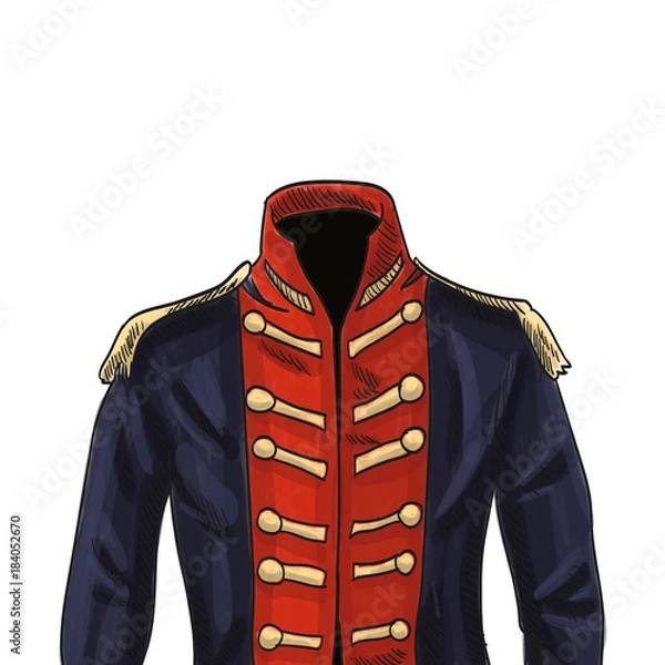 Fototapeta Clothes vector drawing isolated white background