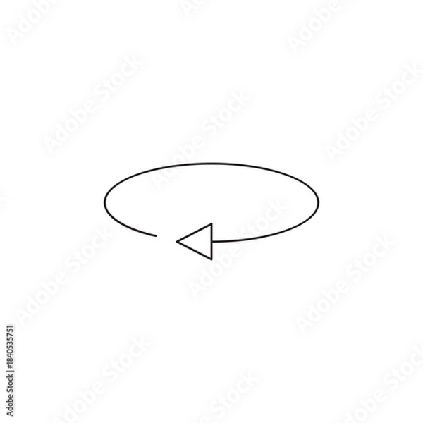 Obraz Outline Circular Arrow Reload Refresh Interface Icon