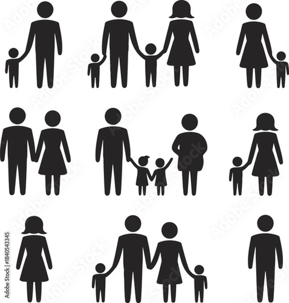 Obraz family icon set