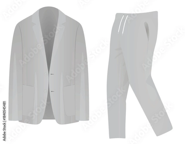 Obraz Grey suit and pants. vector