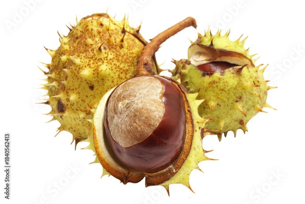 Obraz Chestnuts isolated on white background