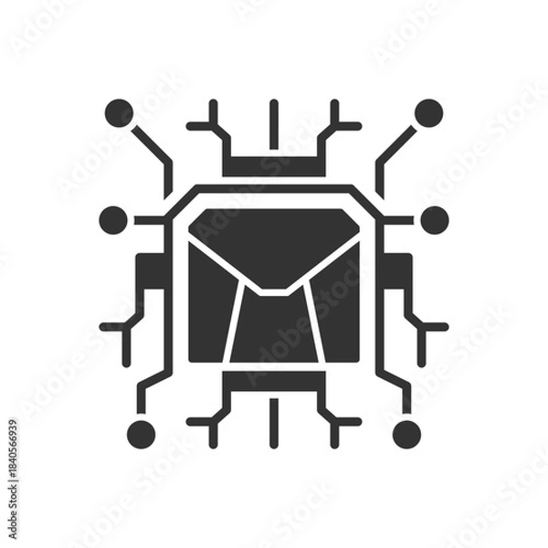 Obraz AI Email Icon - Mail Technology Icon