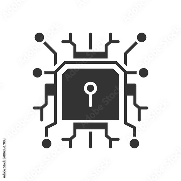 Obraz Data Security Icon - Lock Technology Icon