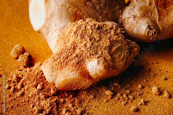 Obraz ginger root resting on ground ginger