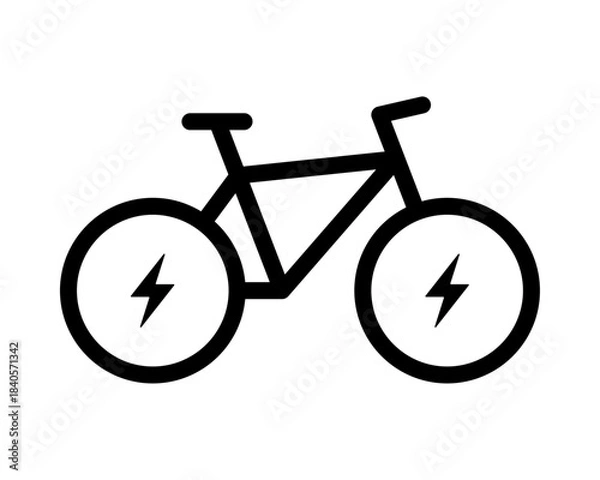 Obraz Electric bicycle icon
