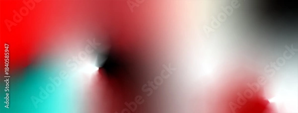 Obraz Dynamic abstract background with vibrant red, white and teal gradient