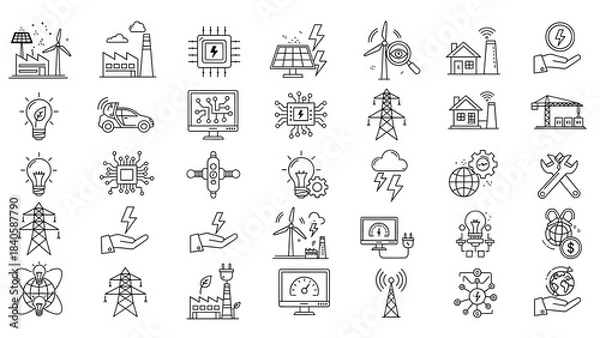 Obraz set of vector icons
