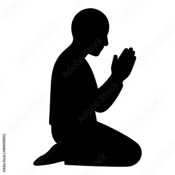 Fototapeta  a man pray in mosque