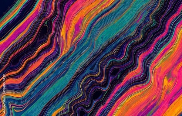 Obraz Bold Digital Spectrum Undulating Curvy Texture Pattern