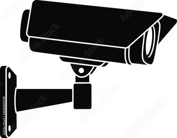 Obraz Security Camera Surveillance Silhouette Vector