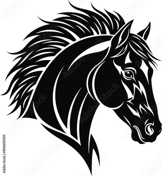 Obraz Stylized Horse Head Elegant Equine Vector