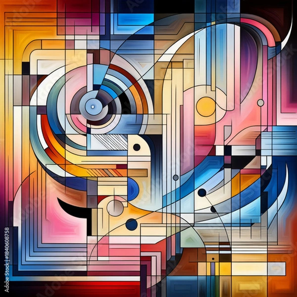 Fototapeta abstract music background with notes