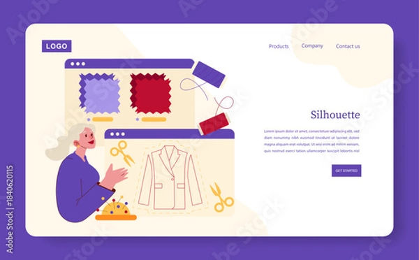 Obraz Tailoring Vector Illustration with Mood Boards