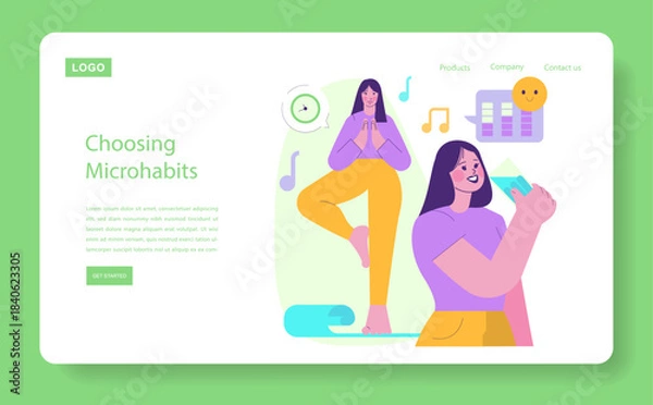 Obraz Developing Microhabits with Meditation and Hydration