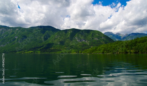 Fototapeta Mountain lake on sky