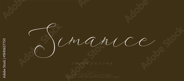 Obraz A soft, gentle script font that conveys a sense of calm and serenity, perfect for brands in wellness or lifestyle sectors.