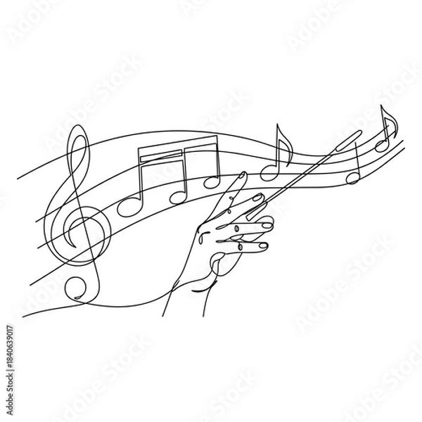 Obraz music notes background