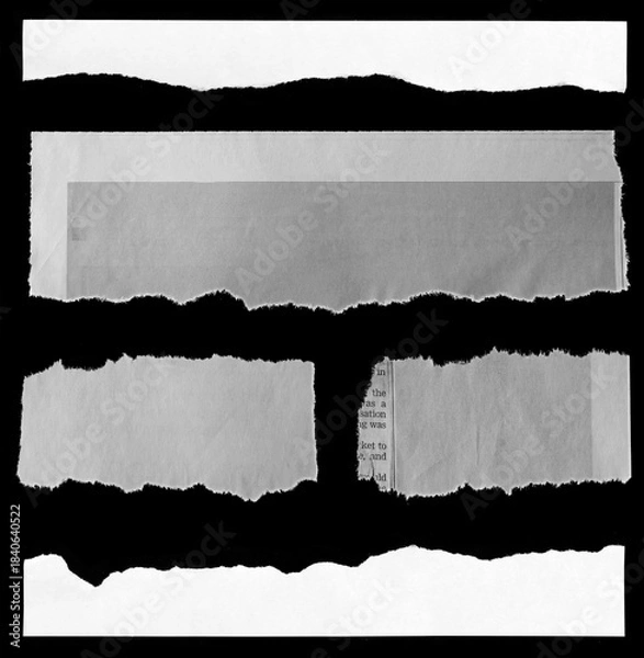 Obraz Torn papers on black