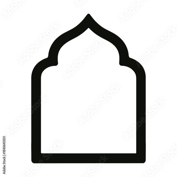 Fototapeta A collection of islamic cultural symbols and religious motifs rendered as versatile graphic icons for diverse design applications