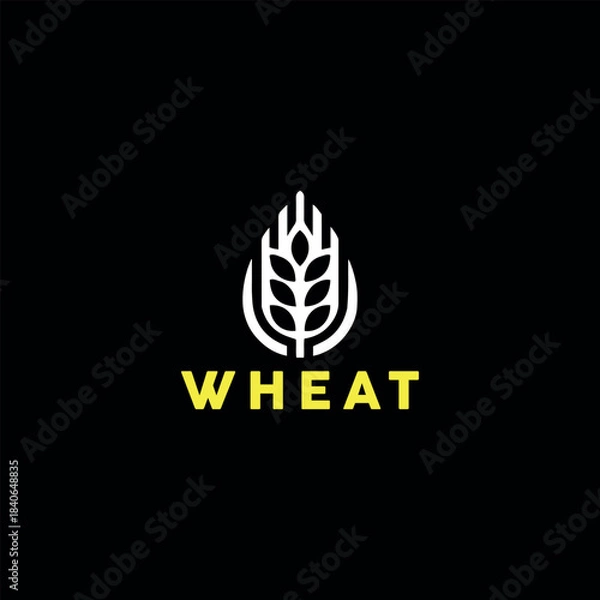 Obraz wheat logo design vector format