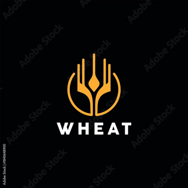 Obraz wheat logo design vector format