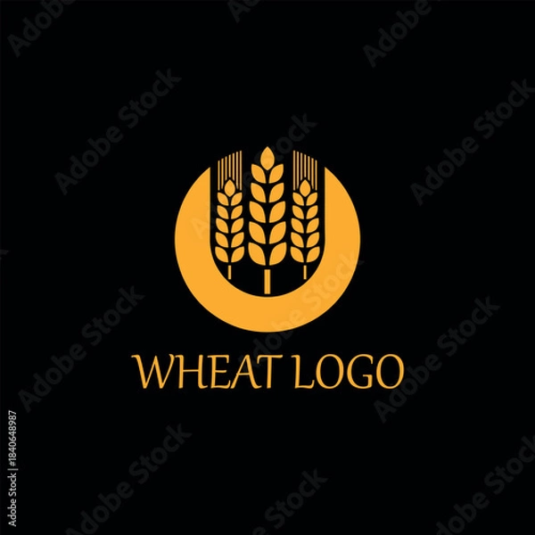Obraz wheat logo design vector format