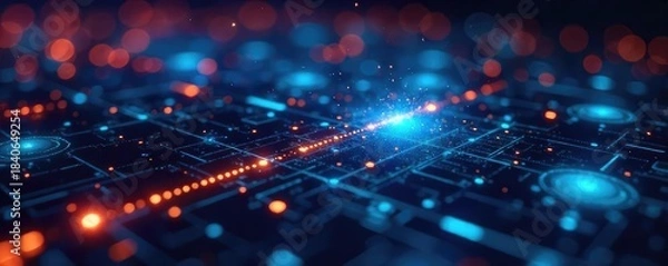 Obraz Streamlined workflow, data flowing seamlessly between disparate systems Integration software optimizes business processes for enhanced efficiency and productivity , cloud, solution