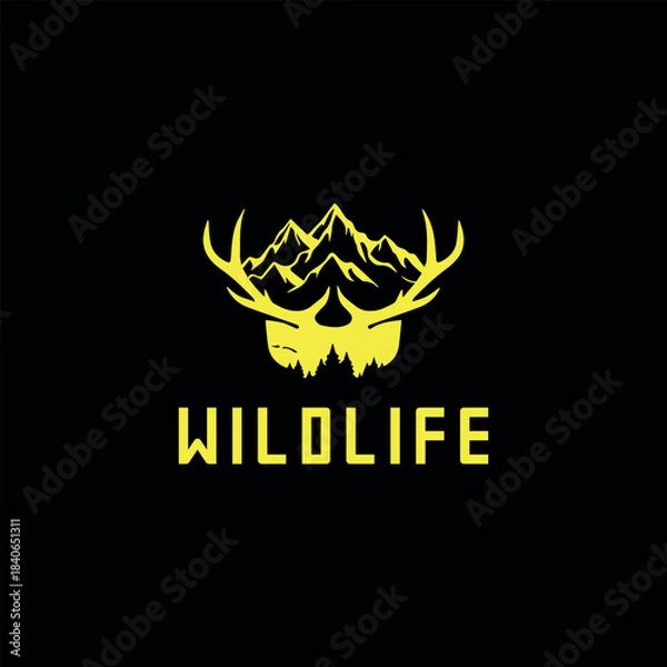 Obraz wildlife animals logo design vector