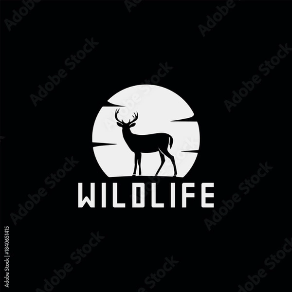Obraz wildlife animals logo design vector
