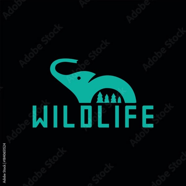 Obraz wildlife animals logo design vector