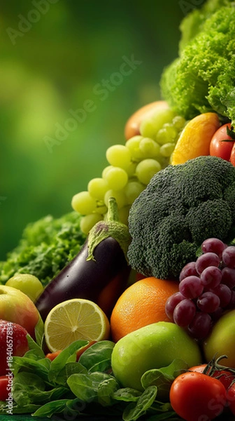Obraz fresh vegetables on a white background