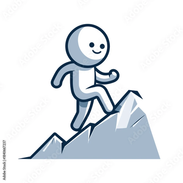 Obraz Step-by-Step Progress Stickman Figures Vector Design