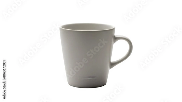 Obraz Tall ceramic coffee mug isolated on transparent background.