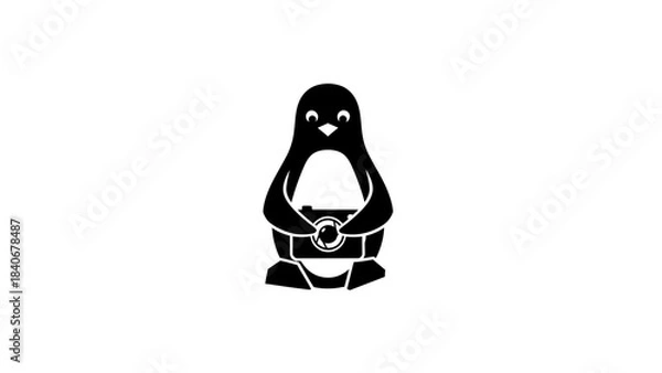 Obraz penguin logo  isolated on white background