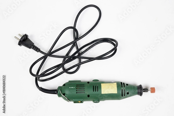 Obraz Power tool engraver isolated on white background