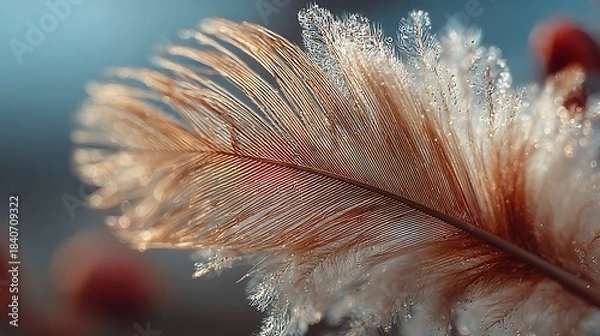 Obraz Closeup white feather texture soft and delicate pictures