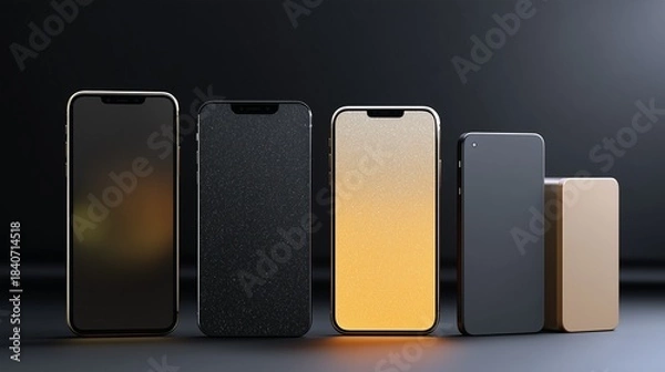 Obraz Smartphone models in size lineup
