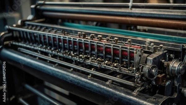 Obraz Vintage printing press, old printing machine