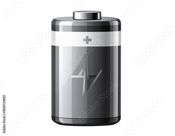 Obraz Solid Battery Symbol Vector Icon