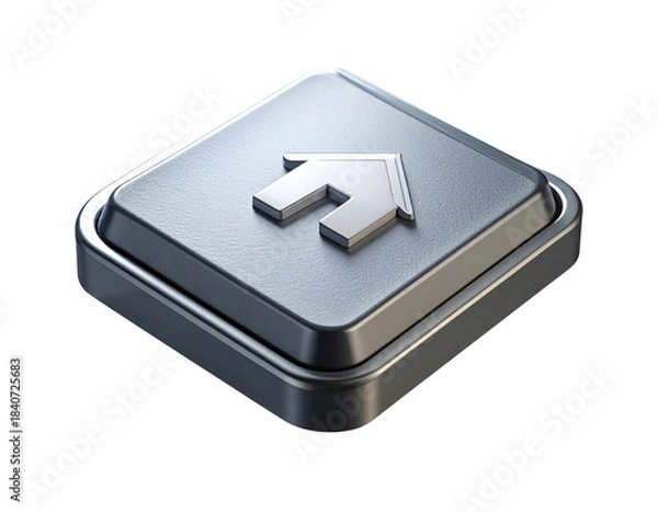 Obraz Ultra-Realistic Home Key Symbol, Close-Up PNG