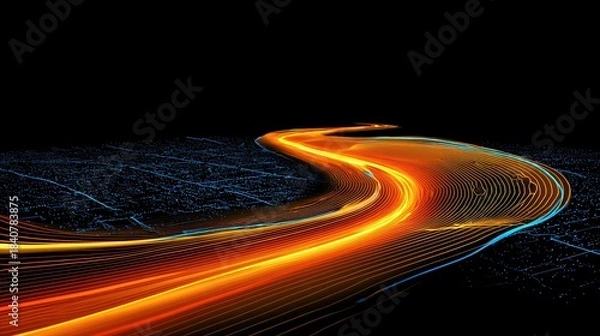 Fototapeta Data Stream Abstract: Technology, Future, Innovation