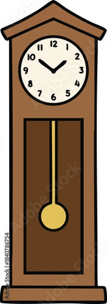 Fototapeta Vintage Grandfather Clock Illustration