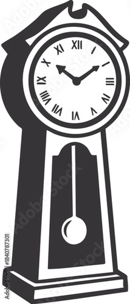 Fototapeta Vintage Grandfather Clock Illustration