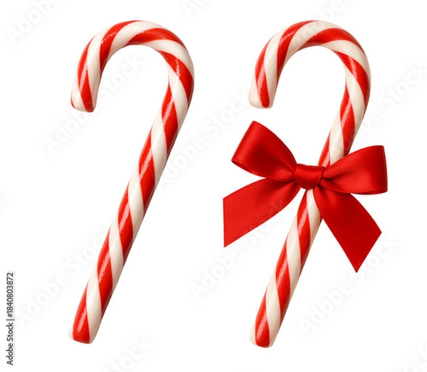 Obraz Candy Cane Set – Classic and Ribbon Decorated